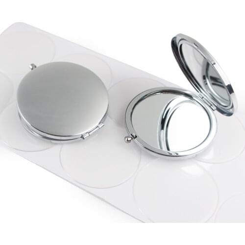 DIY Kit Blank Compact Mirror With 58mm Epoxy Sticker Mirror Supply Make Up Mirror With Epoxy Resin Double Sided Mirrors 200 /lot