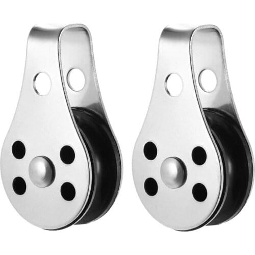 MagiDeal Stainless Steel Pulley Blocks Rope Runner Boat Trolley Accessories