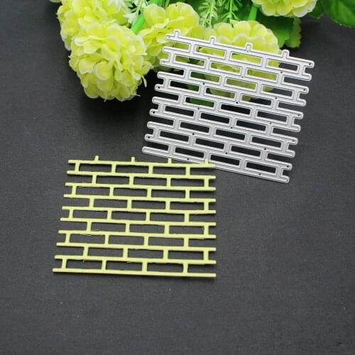 Metal Cutting Dies brick Wall background paper Fence craft Dies Frame die Cut for Card making Scrapbooking embossing Decoration