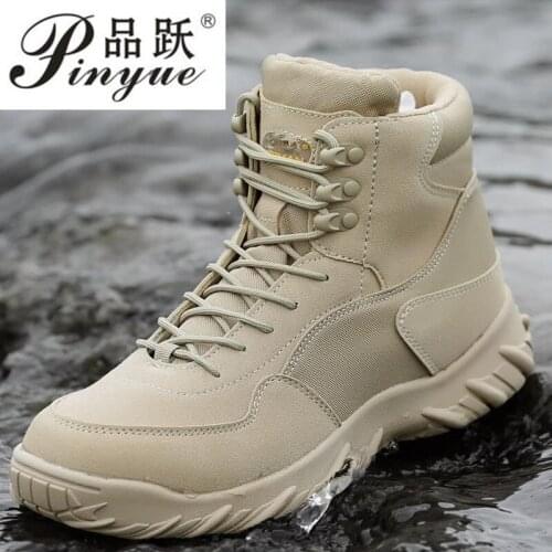 Men Military Boots Quality Special Force Tactical Desert Combat Ankle Boats Army Work Shoes Leather Tactical boots