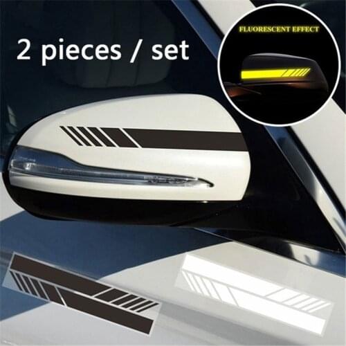 2pcs Decal Reflective Door Vehicle Car Adhesive Rearview mirror decoration car accessories