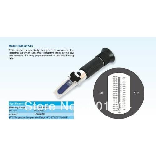 Wholesales Hand-held industrial Oil Refractometer 1.3330-1.3848ND RND027/ATC