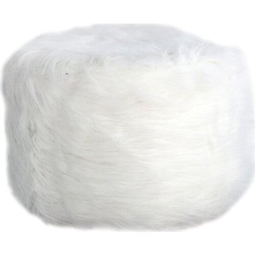 Plush Kids Footrest Stool Covers Round Pouf Stool Seat Slipcover Replacement