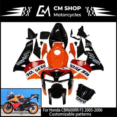 Suitable for Honda CBR600RR 05 Fairing CBR 600 RR 06 Fairings CBR600 RR 2005-2006 Black Body Fairing