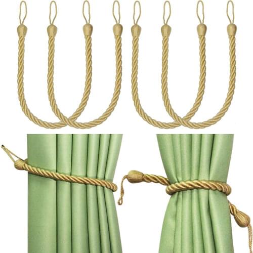 1PC Curtain Tiebacks Window Rayon Cotton Drapery Ropes Holdbacks Home Curtain Holder Curtain Decorative Accessories Buckles Tie