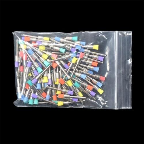 100pcs/box Dental Colorful Nylon Latch Flat Head Polishing Brush Polisher Dental Prophy Brushes Dentist Tools Dental Materials