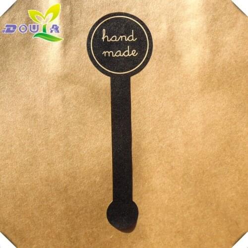 Pudding bottle push music "handmade" seal biscuit bag West Point cake box packing sticker