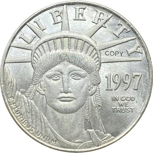 United States Of America 1997 Year Statue of Liberty 25 Dollars Eagle Bullion Coinage Plated Silver Copy Commemorative Coins