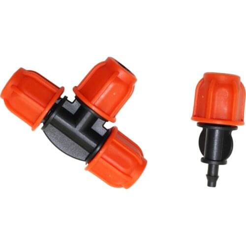 Lock Nut Hose Hose Connector Agriculture Irrigation Pipe Joint Greenhouse Water Adapter Drip Irrigation Fittings 2 Pcs