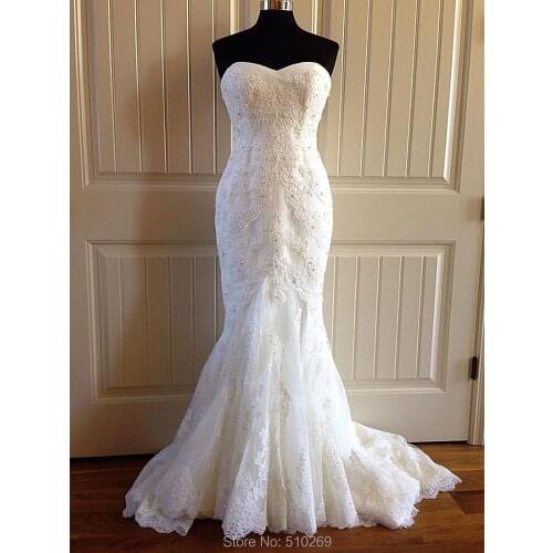 Wedding Dresses 2020 Sweetheart Beaded Neckline Top Quality Lace Vestido De Noiva Bridal Gown Renda Vintage