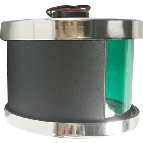 Stainless Steel Marine Boat Yacht LED Navigation Light Green Sailing Lamp