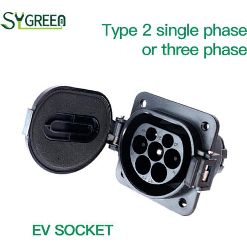 Electric Vehicle Charging Adapter EV Charger Cable 16A 32A EVSE Side Type 2 IEC 62169-2 Mennekes Socket