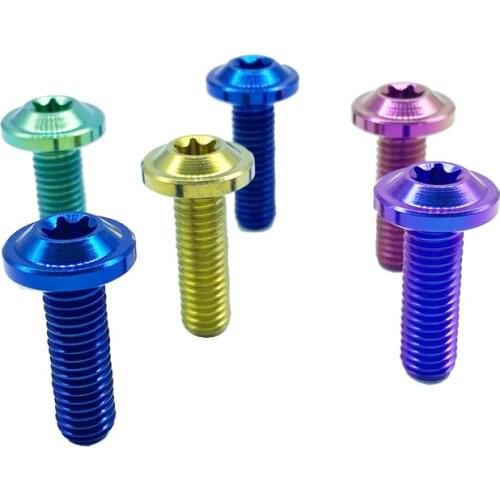 PYTITANS Titanium Custom Colorful Titanium Anodizing Full Thread M8*25 Hexagon Socket Hex Bolt for Motorbike