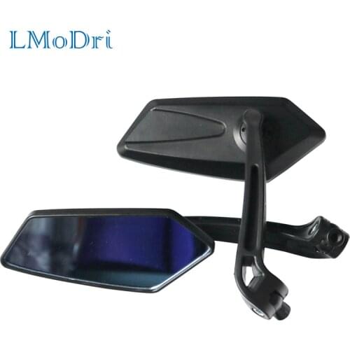LMoDri Universal Pair Motorcycle Rear Mirror Scooter 8mm 10mm Motorbike Modification Back Side Mirrors For HONDA YAMAHA SUZUKI