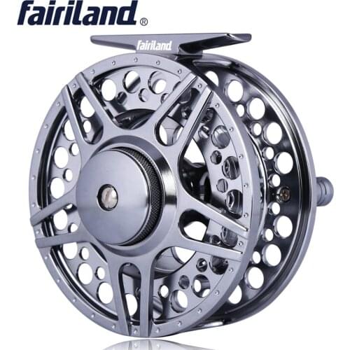 1/2 3/4 5/6 7/8 3BB Fly Fishing Reel High Quality CNC Machined Aluminum Fly Reel w/ INCOMING CLICK L/R Hand-Changed