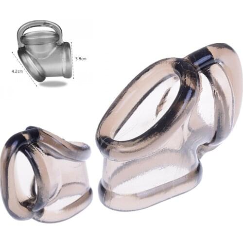 1PC Men Cock Ring Penis Ring Testis Restraint Ball Stretcher Sleeve Orgasm Sex Toy Male Scrotum Chastity Belt