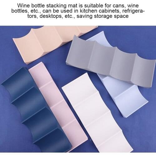 1pcs Wine Bottle Rack Plastic Beverage Storage Display Rack Non-Slip Water Bottle Storage Box Kitchen Wine Storage Supplies