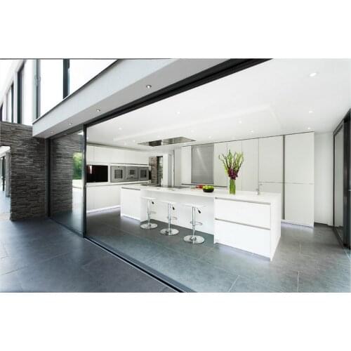 2017 new design modern modular kitchen cabinet customizes white kitchen furniture 2pac kitchen door