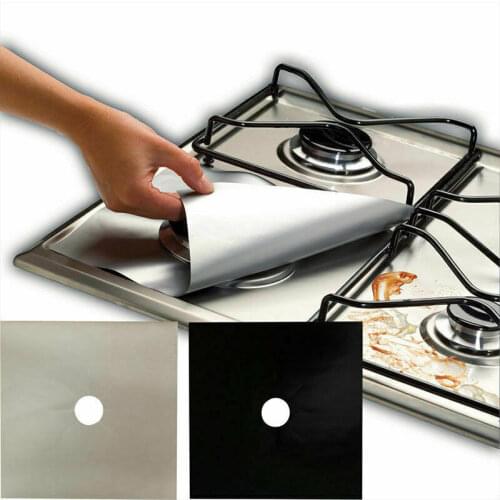 4*Reusable Protector Gas Range Liner Non Stick Gas Hob Stove Top Cooker Cover