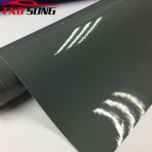 50cm*152/200/300cm Elephant Grey Nardo Gray Gloss Vinyl Car Wrap Film Roll DIY Easy to Install No-Mess Decal