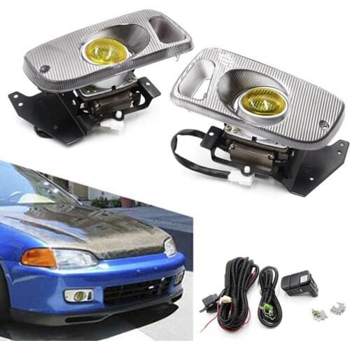 80% HOT SALES!!!2Pcs Waterproof Car Front Fog Lamps Halogen Lights for Honda Civic 1992-1995