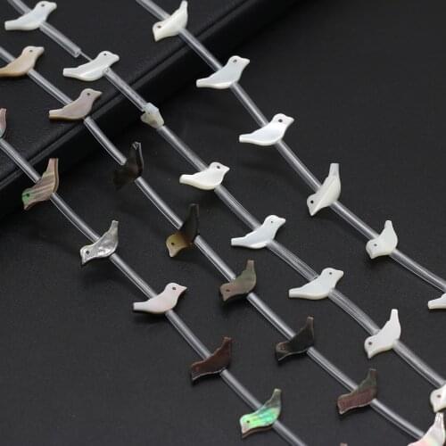 10Pcs/20Pcs Natural Seawater Shell Beads Loose Birds-Shaped For Jewelry Making DIY Necklace Bracelet Earrings Ring Accessory