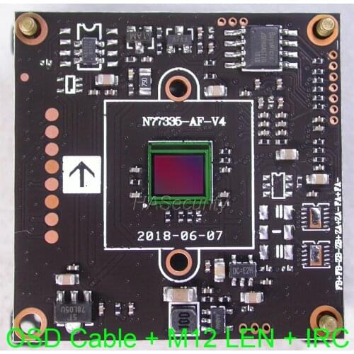 AHD 5MP 4MP 1/2.8 STARVIS IMX335 CMOS image sensor + NVP2477 CCTV camera module PCB board +OSD cable +M12 LENs +IRC