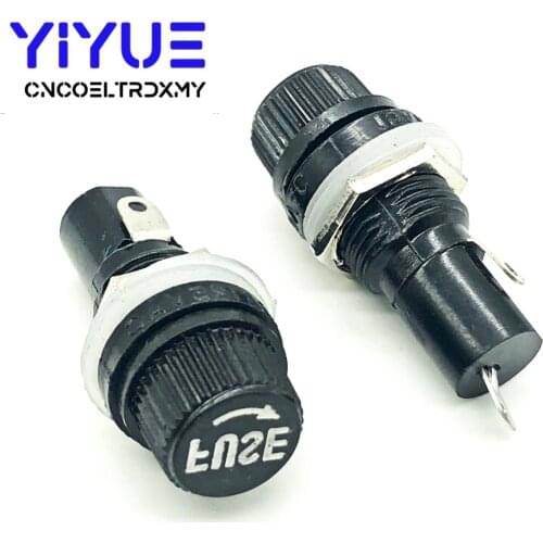 5PCS 5*20mm Fuse Holder 5X20 Insurance Tube Socket fuse holders for 5*20 insurance Panel Mount 12mm HRC Fuse Holder BLX-1