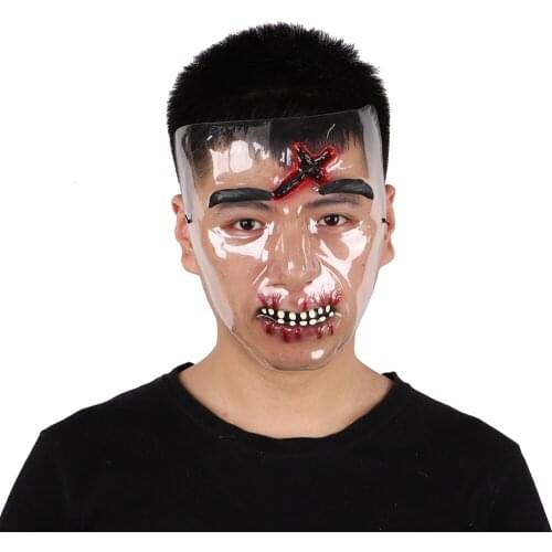 Scar Mask Horror Props Ball Show Scary Mask Carnival Dress Up Latex Headgear Whole Person Spoof Thriller Theme Party Room Escape