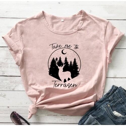 Take Me To Terrasen T-shirt Aesthetic Tumblr Hipster Nature Tshirt Cute Women Graphic Adventure Vacation Tee Top