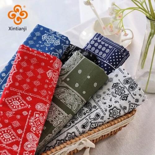 Flower Print Cotton Fabric Soft Poplin Fabric For Sewing Bedding And Dress 45*145cm/Pcs TJ1207