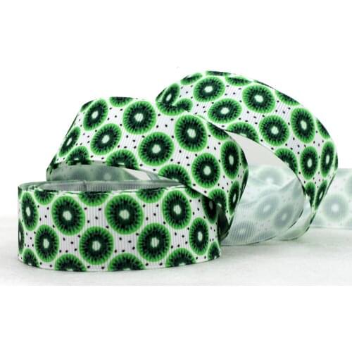 [IuBuFiGo] 10 Yards 1" 25mm Flowers Printed Grosgrain ribbon Green ribbons DIY Bows Wedding Party Decoration 1221