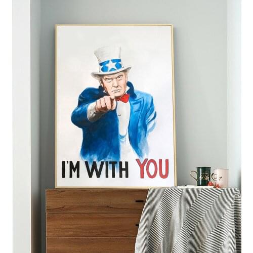 Figure Painting Trump Portrait Poster Wall Decor Big Picture for The Home Frameless Art Home Room Decoration Modern