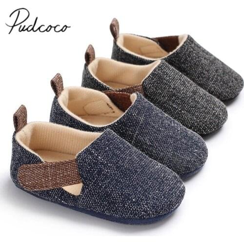 Baby Newborn Infant Boys Crib Shoes Toddler Soft Canvas Anti-slip Prewalker Sneakers baby shoes First Walkers 0-18M