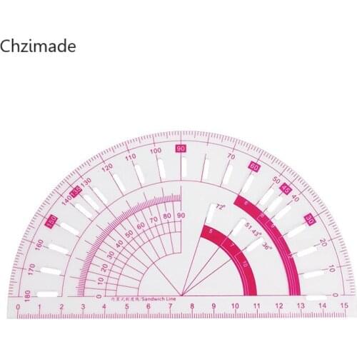 Lychee Life 15cm Clothes Triangular Round Plastic Sewing Ruler Scale Diy Cutting Tools Proportion Clothing