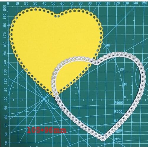Metal Cutting Dies Heart Frame craft die mold Stencil for Embossing DIY Scrapbooking Paper Album Cards Making Dies Template