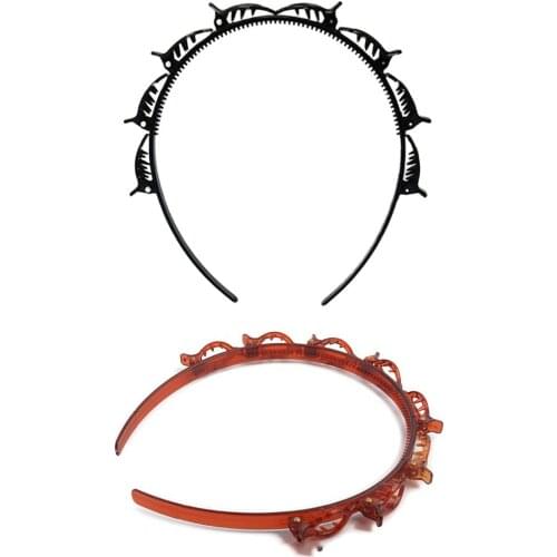 Fashion Double Layer Band Twist Plait Clip Braider Hair Clips Hairpin Head Hoop Headband Beauty Styling Tool Hair Decor DIY