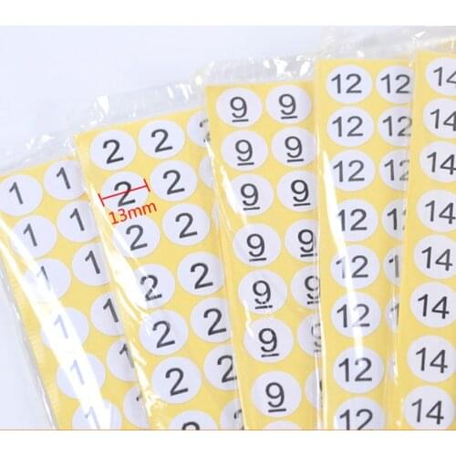 15Sheet Round Number Sticker Label Shoe Clothing Size Tag Home Office Convenient Decoration DIY Scrapbooking Self Adhesive Paper