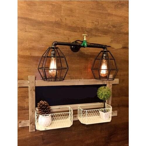 Water pipes wall lamp light source lamp art theme restaurant minimalist Scandinavian American retro iron light SG19