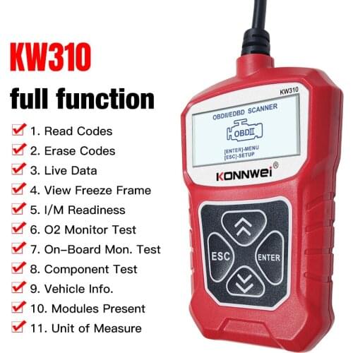 KONNWEI KW310 OBD2 Scanner OBD 2 Auto Diagnostic Tool Professional Universal Scanner ELM327 Engine Code Reader