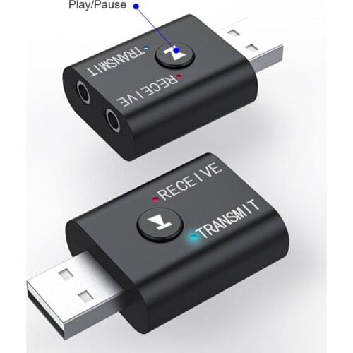 Bluetooth 5.0 Receiver Transmitter Mini USB 3.5mm AUX Audio Stereo Wireless Adapter Bluetooth Dongle For TV Headphones Car Kit