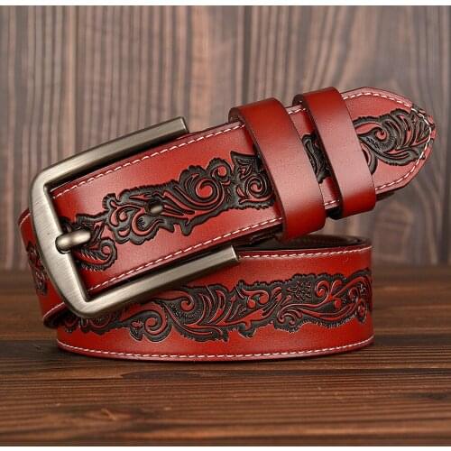 New Classical Designer Cow Leather Belt for Men Famous Brand Luxury Men Belts Male Waist Strap Genuine Leather Bress Belt