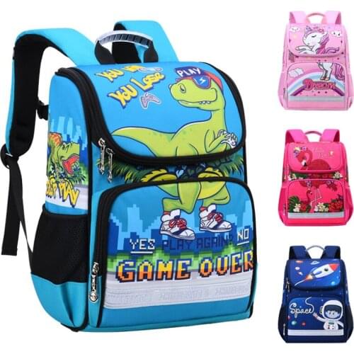 Animal Printing School Bags Children Unicorn Backpacks for Girls Boys 3D Dinosaur Bag Kindergarten Kids Flamingo School Backpack