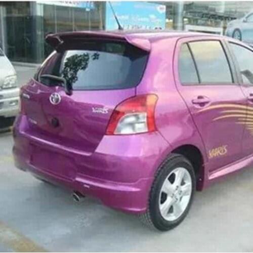 For Toyota Yaris Spoiler 2010 2011 2012 2013 ABS Plastic Unpainted Color Rear Spoiler Wing Trunk Lid Cover Car Styling