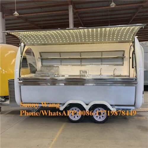2.8m Towable Catering Coffee Vintage Ice Food Trucks Snack Van Cart Trailer Vehicle for Sale