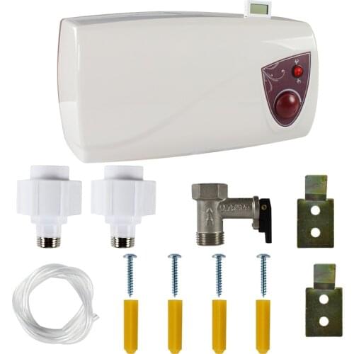 12V / 220V water heater with water temperature gauge 10L lower end water outlet Suitable for RV, caravan, camper and boat RV