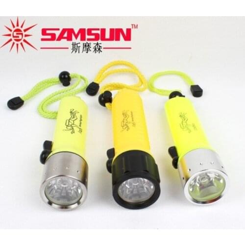 Diving torch light to charge protection waterproof flashlight with 100M