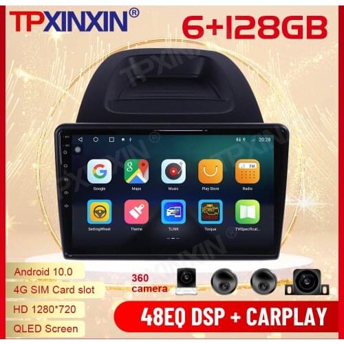 2 Din Carplay Android Radio Receiver Multimedia Stereo For Ford Ecosport 2018 2019 2020 GPS Navigation BT IPS Recorder Head Unit
