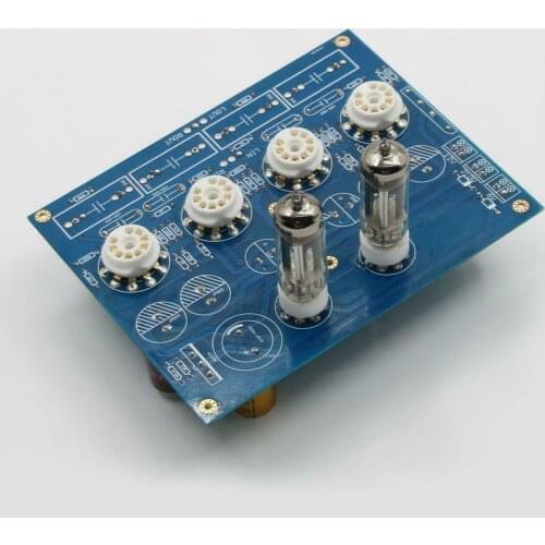20HZ-30KHZ Hifi Diy 12AU7+12AX7 Tube Preamplifier Board / kit Base on Hetian Maos Circuit 300MV AC 220V