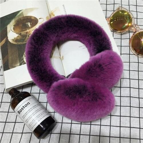 2019 new body of the whole skin Rex rabbit hair couple earmuffs fur care ear cover winter warm ears cover men and women earrings
